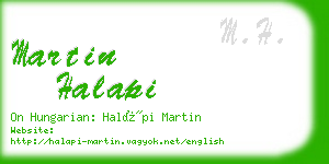 martin halapi business card